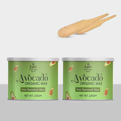 Avocado Organic Wax Pack of 2 (Free Spatula)